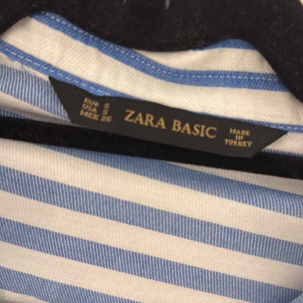Zara Basic Striped Button Down - image 2